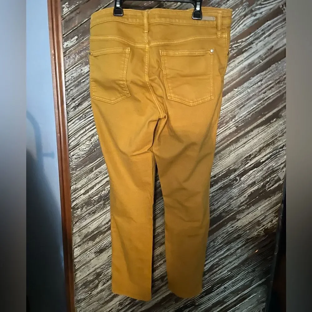 Pilcro & the Letterpress mustard color jeans
